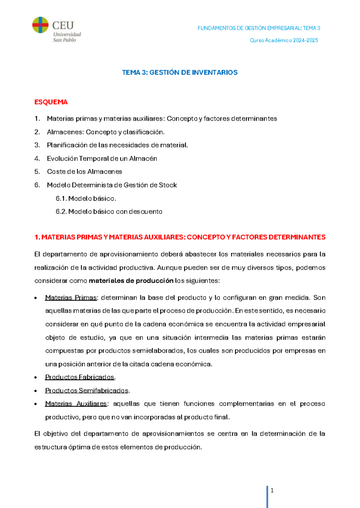 T3: Gestión de Inventarios - Fundamentos y Modelos Clave - Studocu