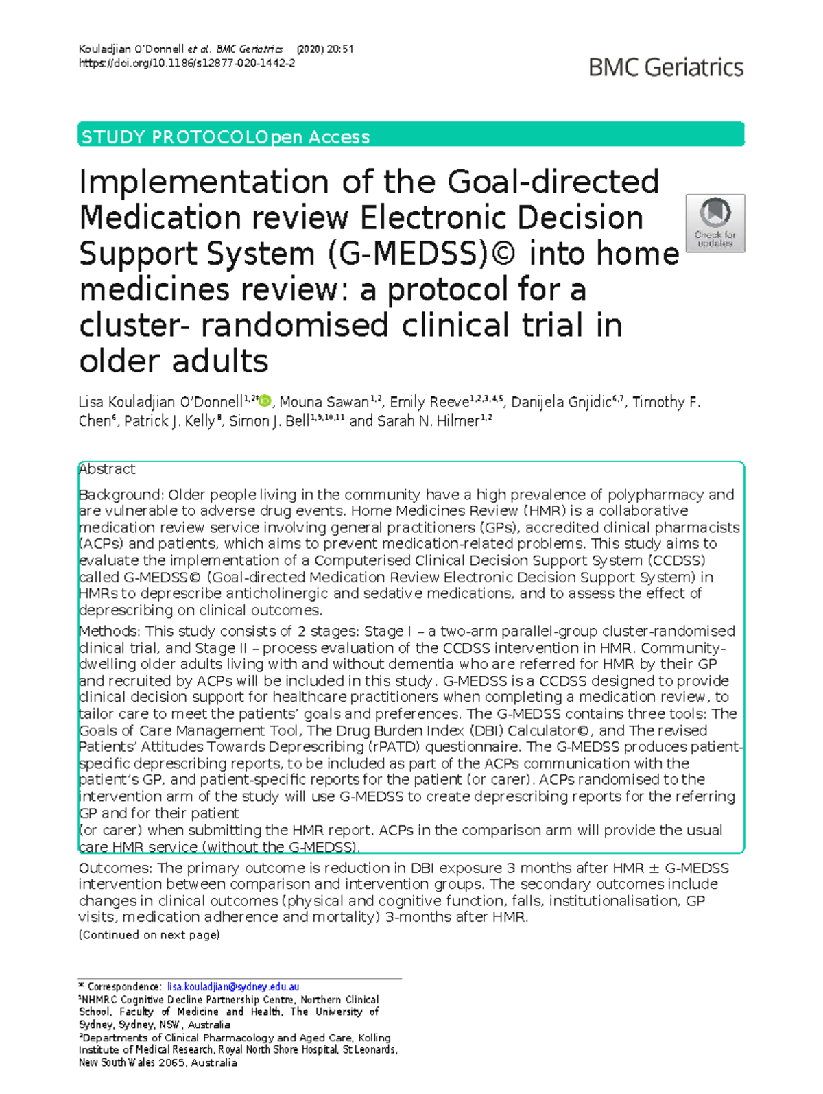 Implementation of Medication Review Electronic Decision Support System ...