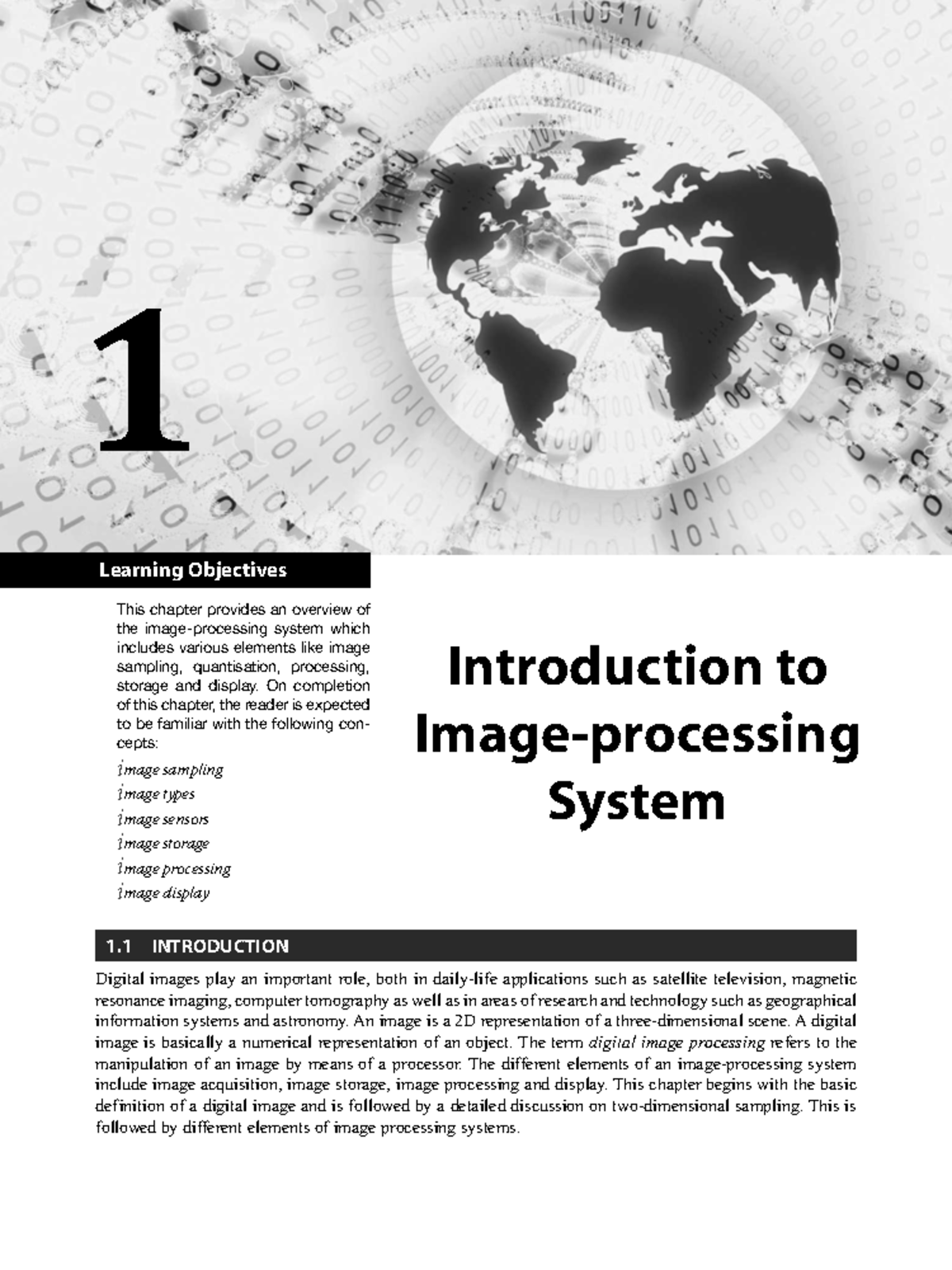 Digital Image Processing Lecture Notes: Chapter 1 Overview - Studocu