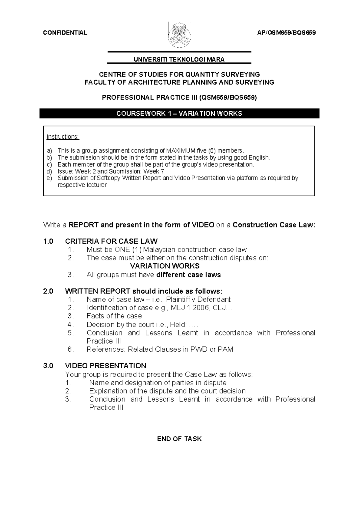 BQS659 Coursework 1 - This doc will be used only for educational ...