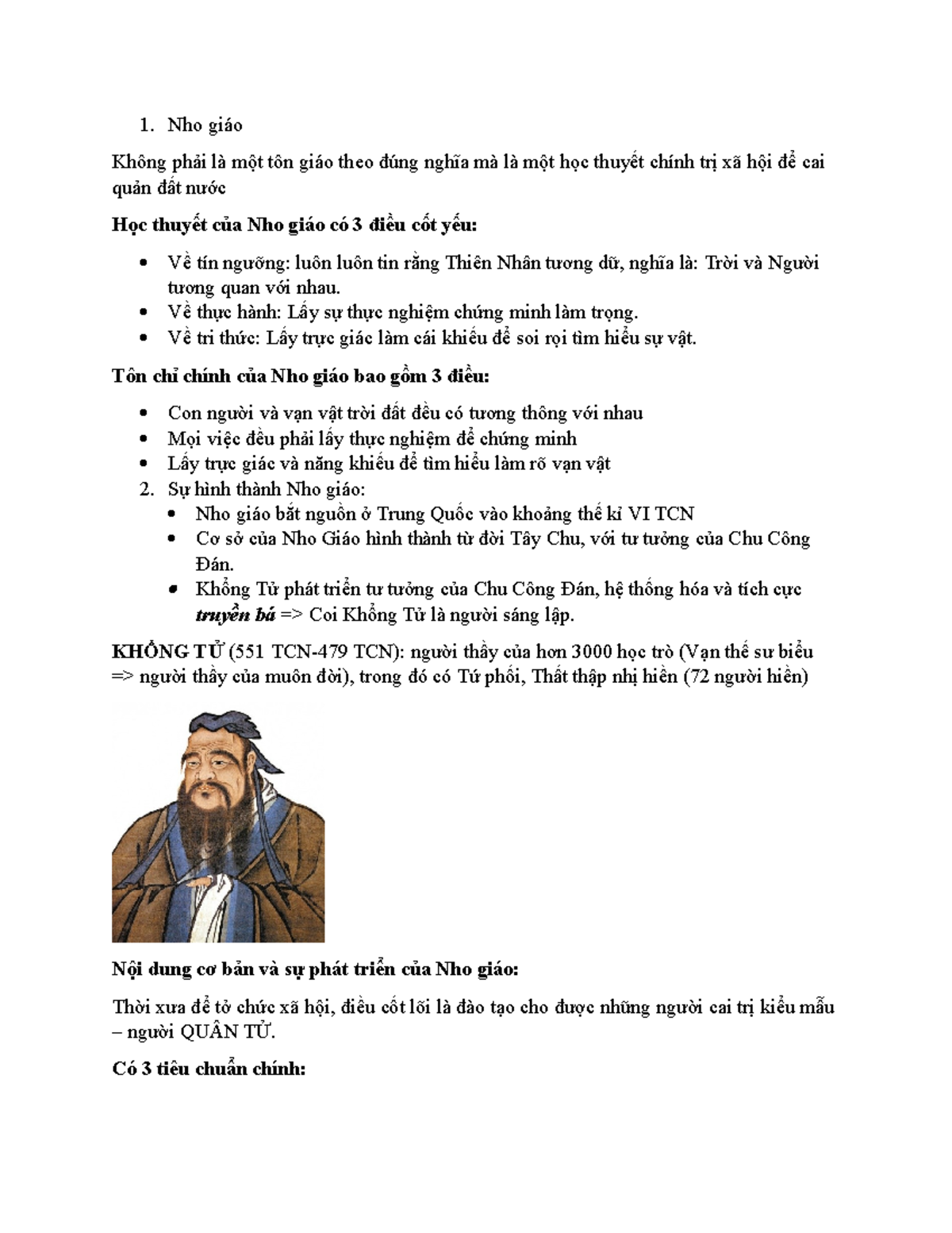 Nho giáo - This document is useful for the first year. - Nho giáo Không ...