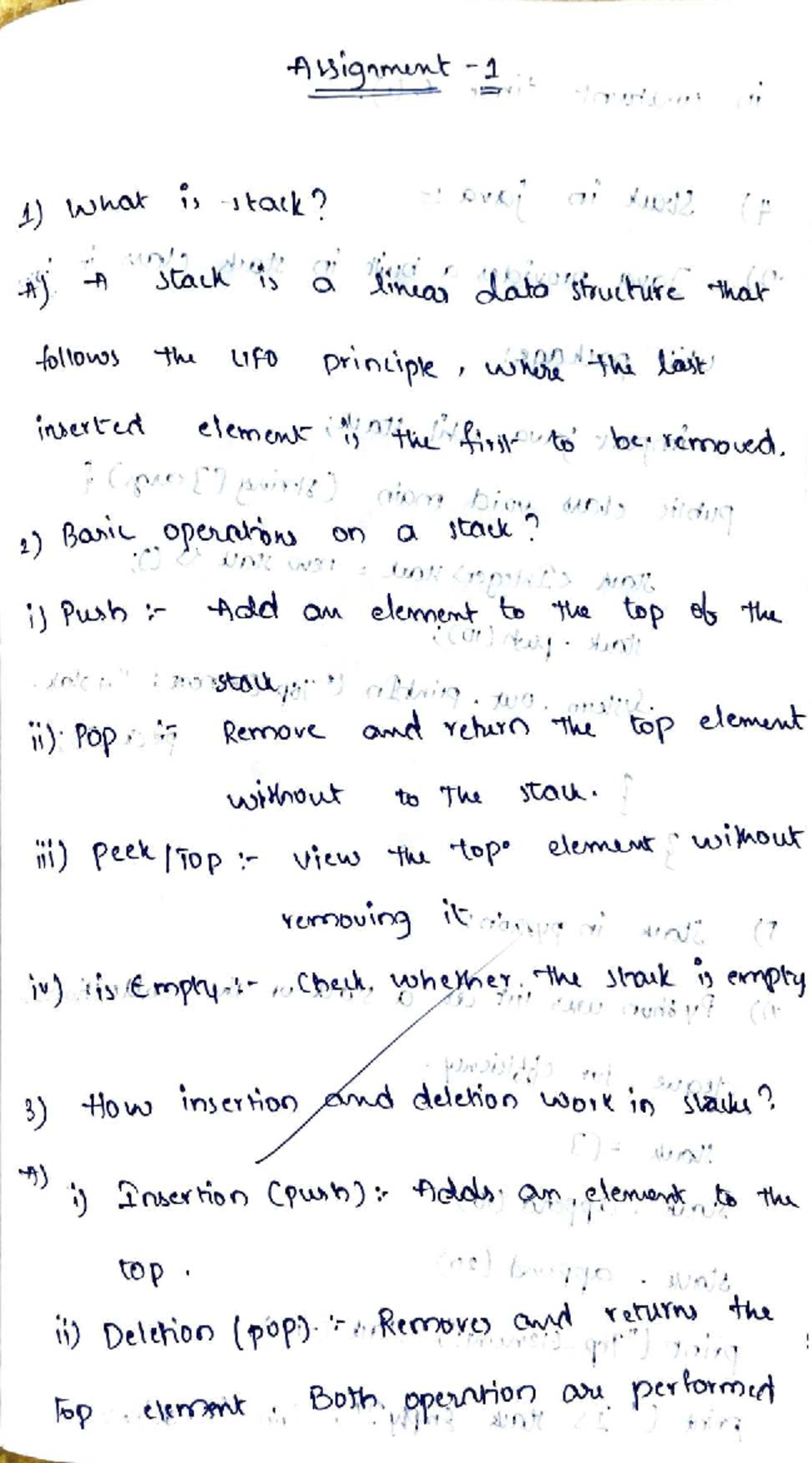ADV Coding 1,2 - Stack and Queue Fundamentals Assignment Guide - Studocu