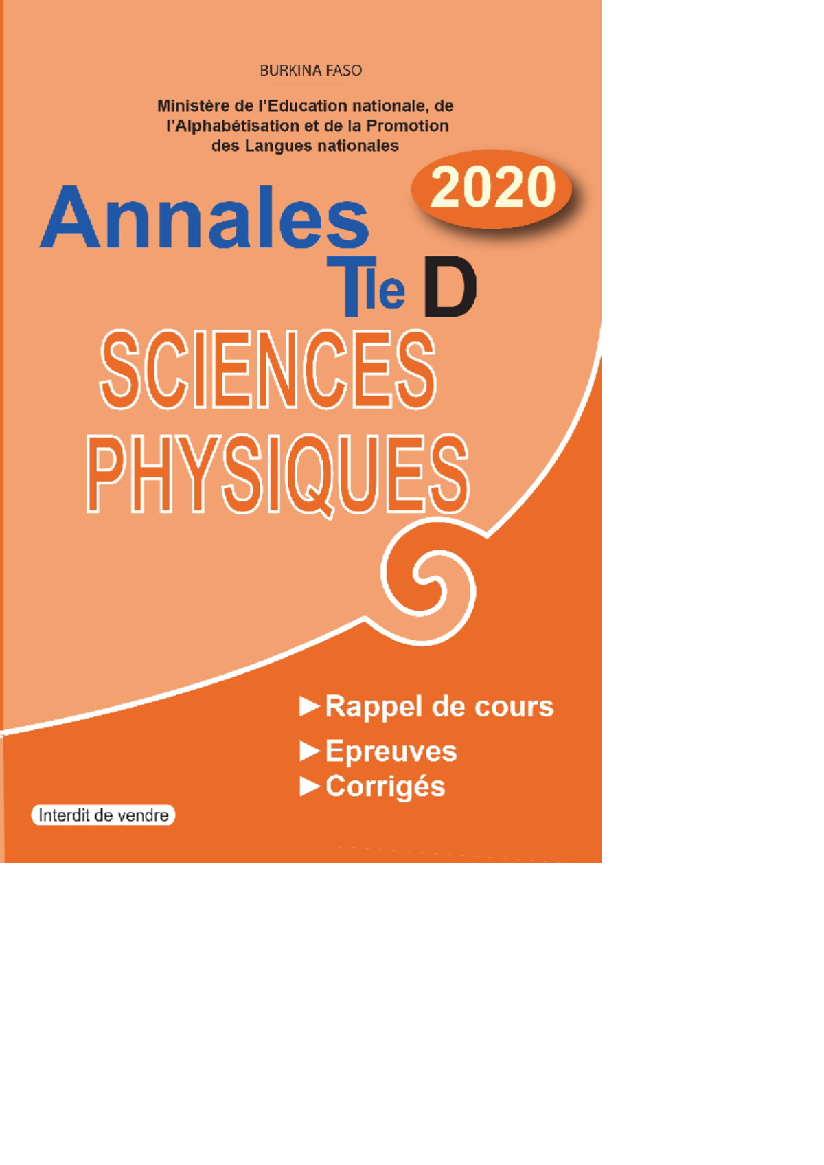 Physique - lessons of the physic - BURKINA FASO Ministère de nationale ...