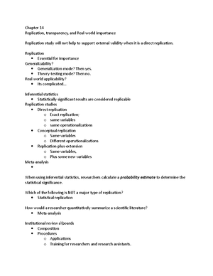PSY 290 Chapter 13 Inferential Statistics - Inferential statistics are ...