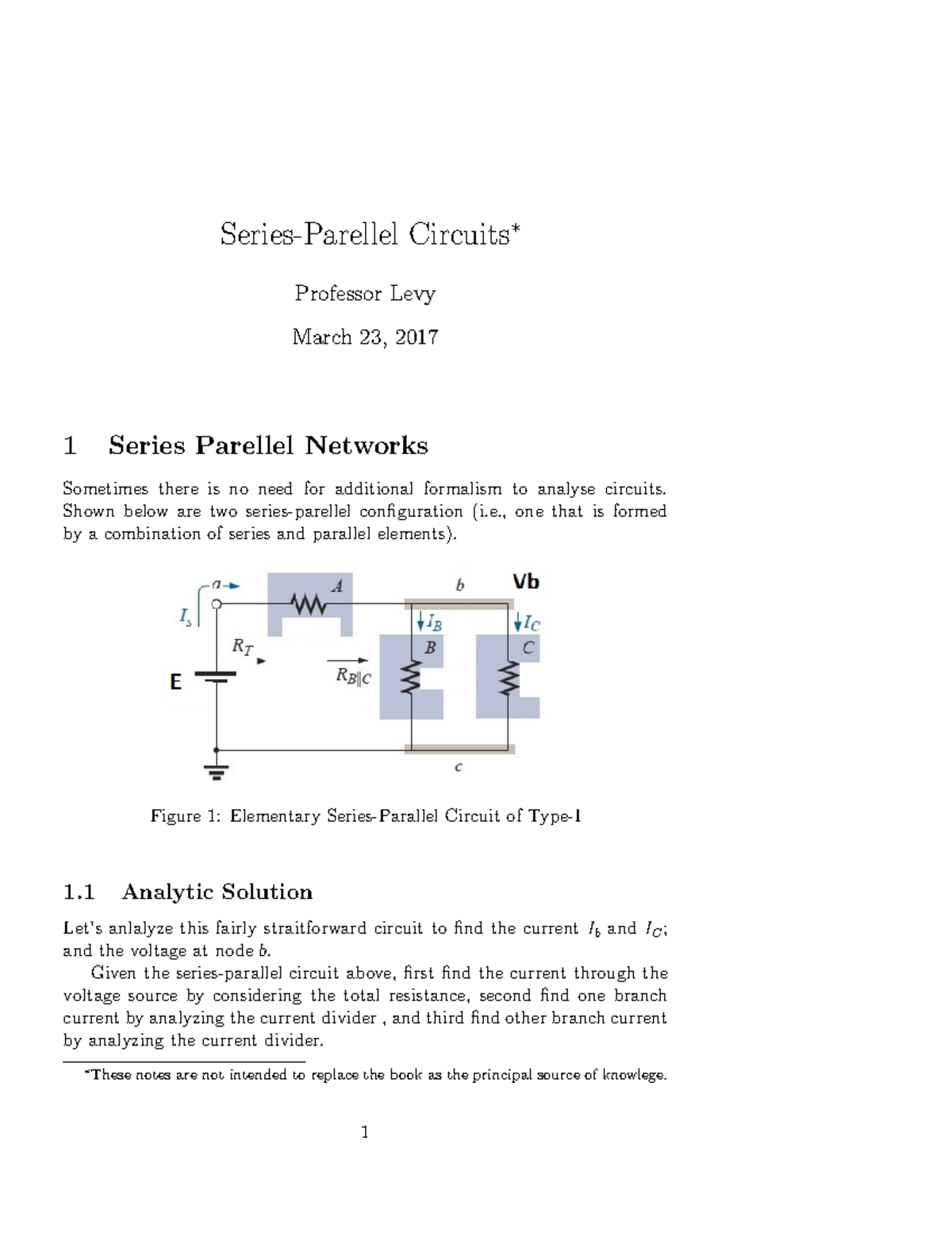 EMT 1150 Chapter 7 Notes: Understanding Series-Parallel Circuits - Studocu