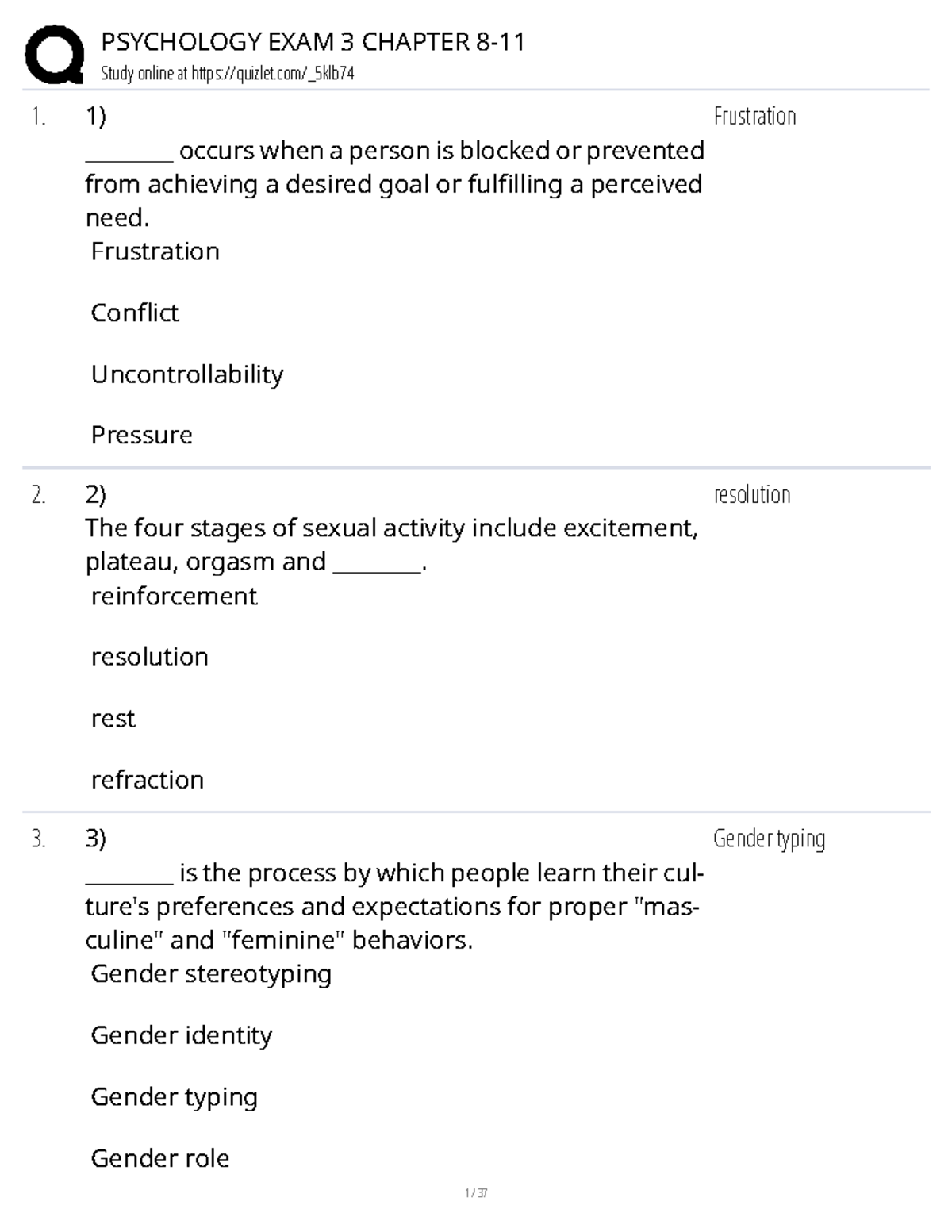 PSY 301 FINAL EXAM CHAPTER 3 STUDY NOTES - Studocu