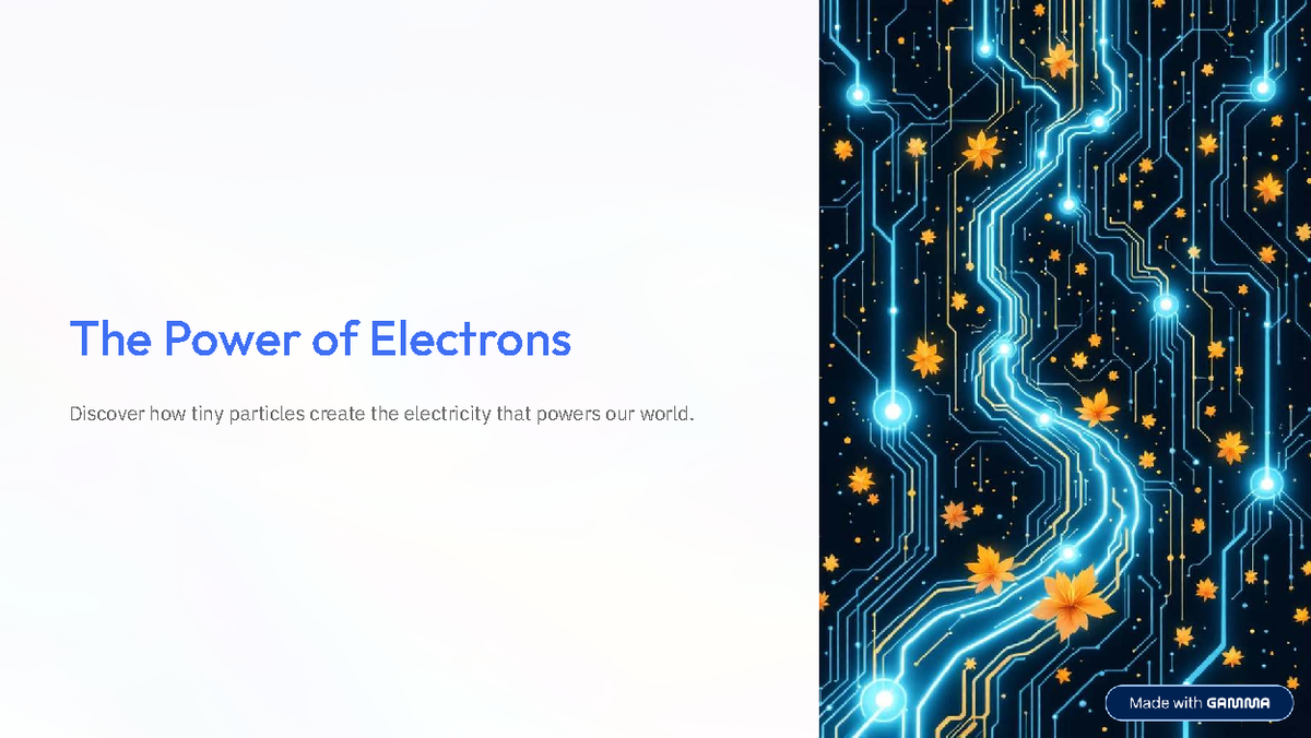 The Power of Electrons: Understanding Electricity Fundamentals - Studocu