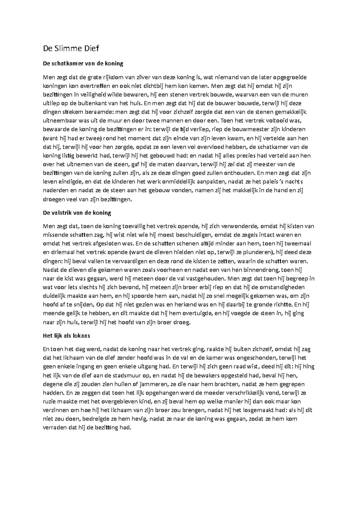 Grieks Vertaling Hdt: De Slimme Dief en Zijn Listige Valstrik - Studeersnel