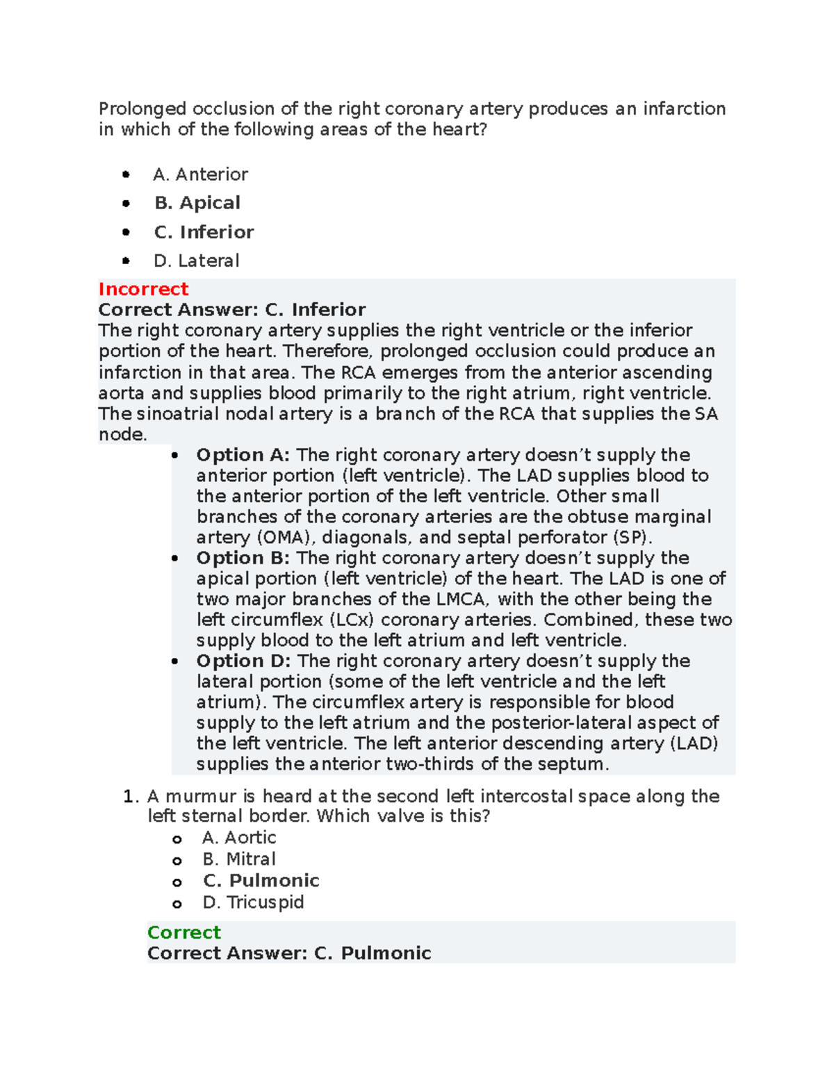 CVD NCLEX Review: Cardiac Infarction and Associated Signs - Studocu