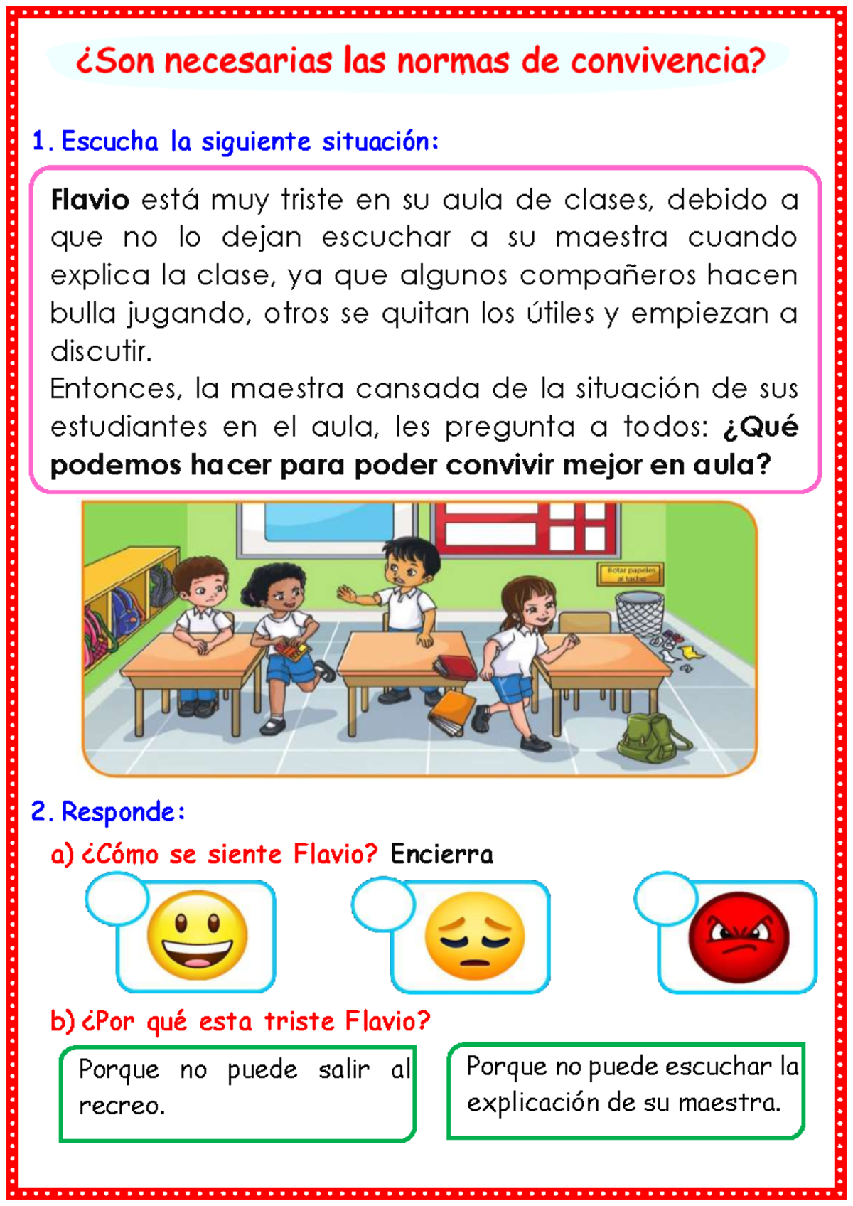 Normas de Convivencia en el Aula - 2° PS - Maestra Janet - Studocu