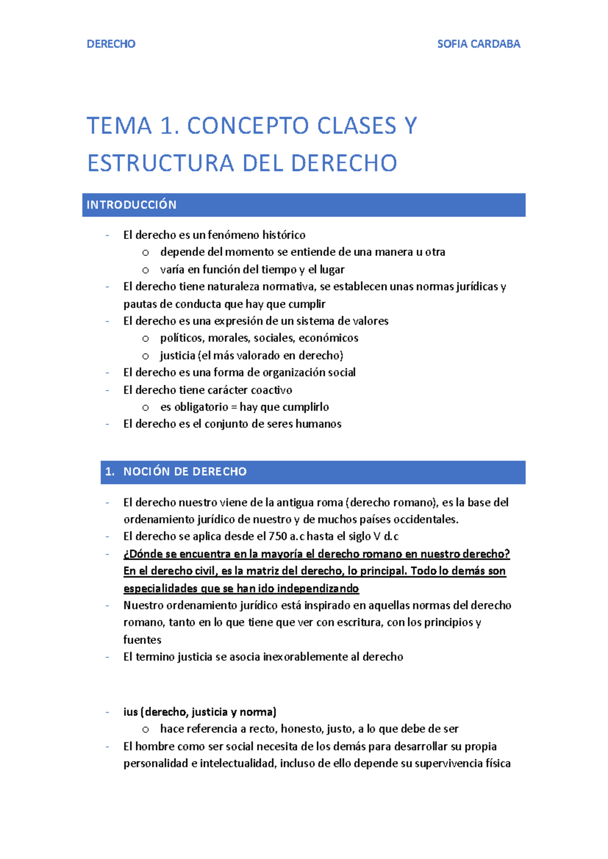 TEMA 1 - Estructura y Conceptos Fundamentales del Derecho - Studocu