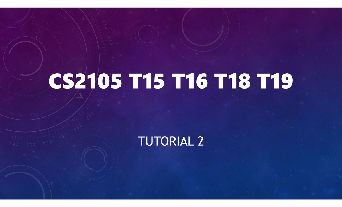 CS2105 TUTORIAL 2 LECTURE 2: Application Layer Insights & HTTP Analysis ...
