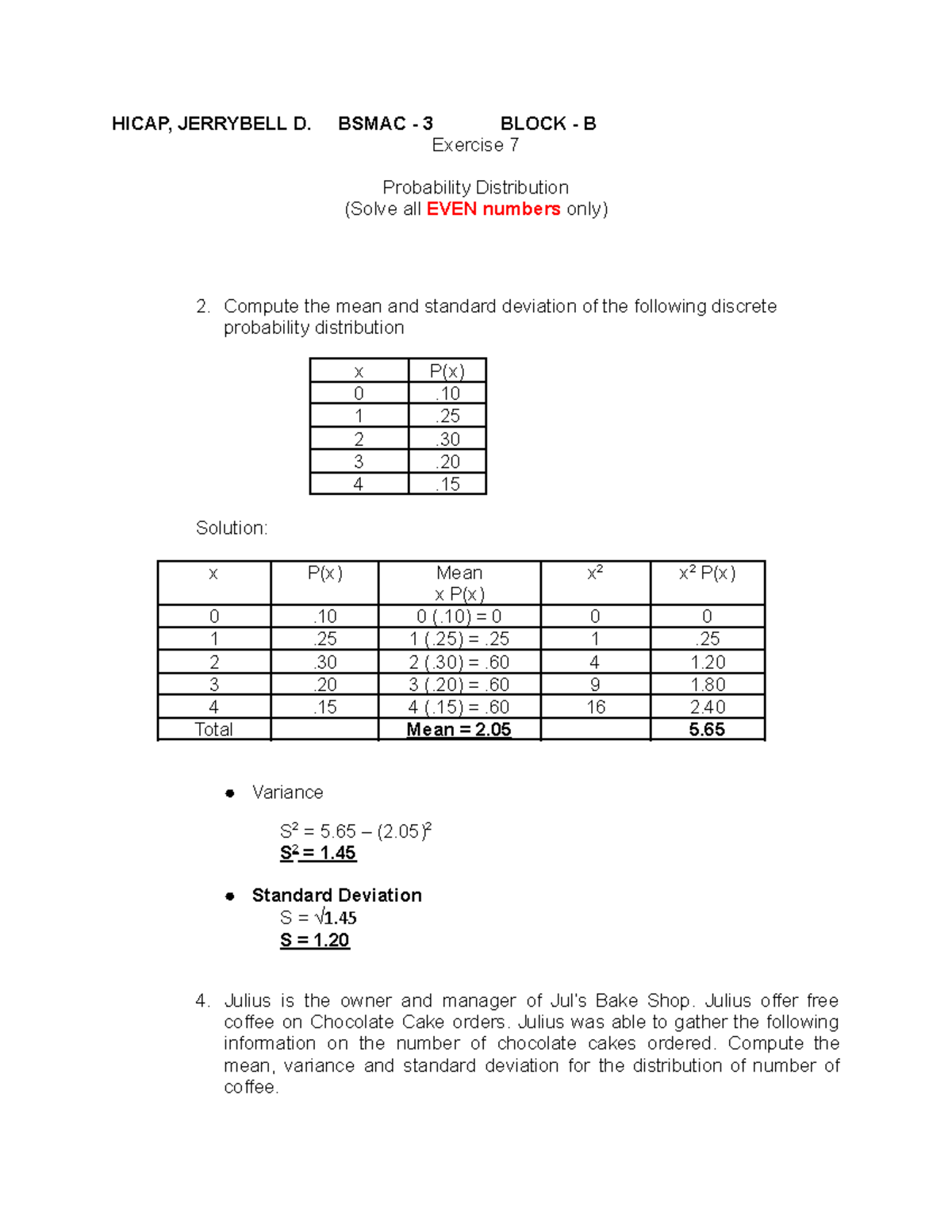 Statistics - Module 7 - HICAP, JERRYBELL D. BSMAC - 3 BLOCK - B ...