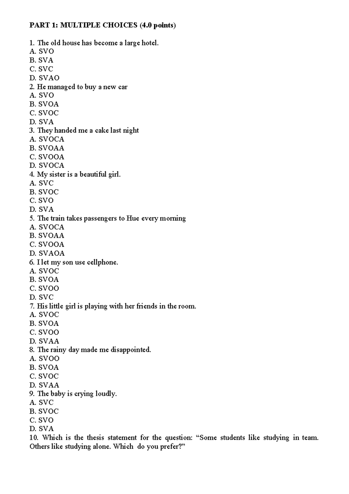 Review ENG 117 2024F: Multiple Choice & Short Essay Practice - Studocu