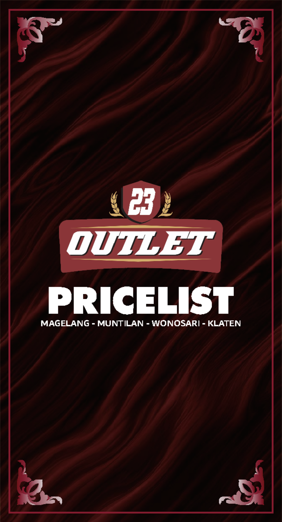 MENU Outlet 23 Cabang - Updated Pricelist for Beverages - Studocu