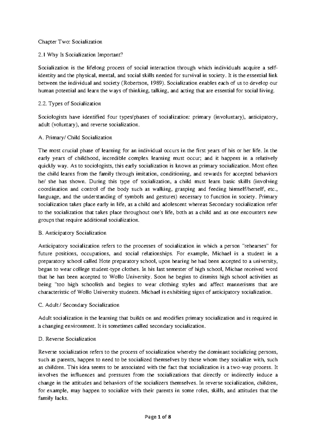 Sociology 101: Chapter Two - Understanding Socialization and Its ...