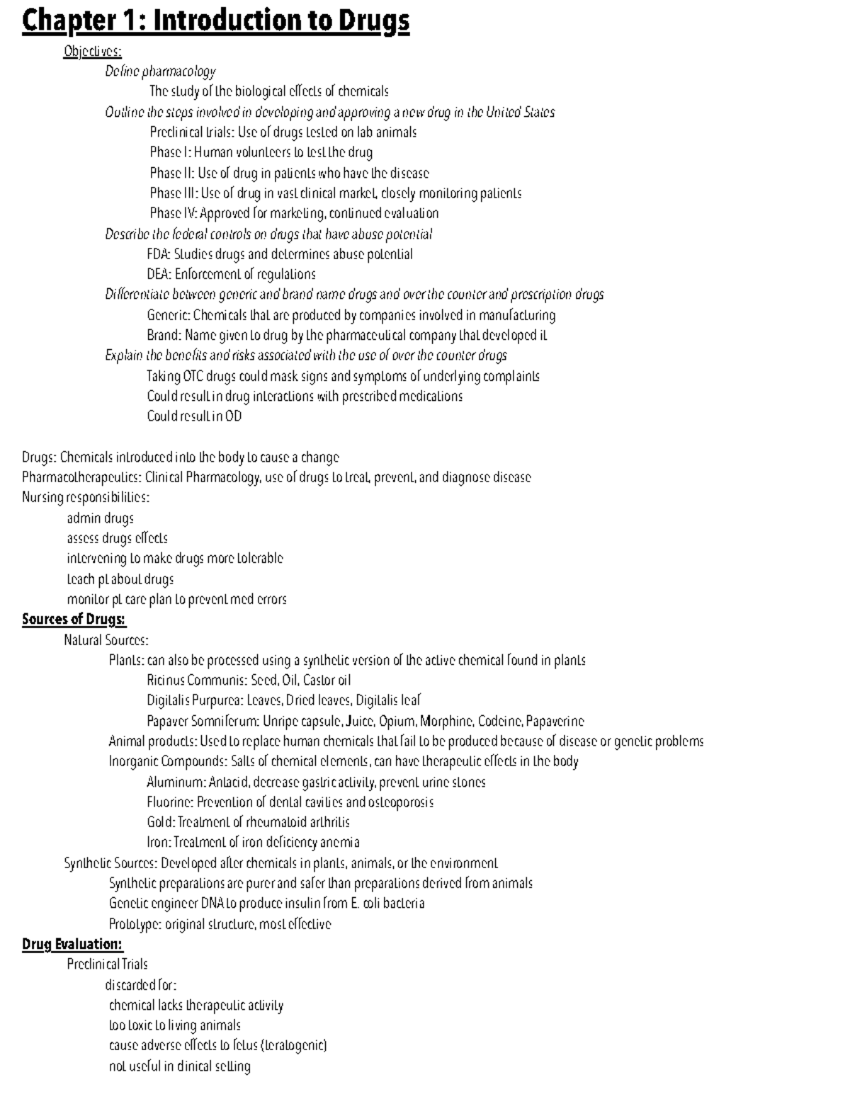 Chapter 1 - Focus on nursing pharm - Chapter 1: Introduction to Drugs ...