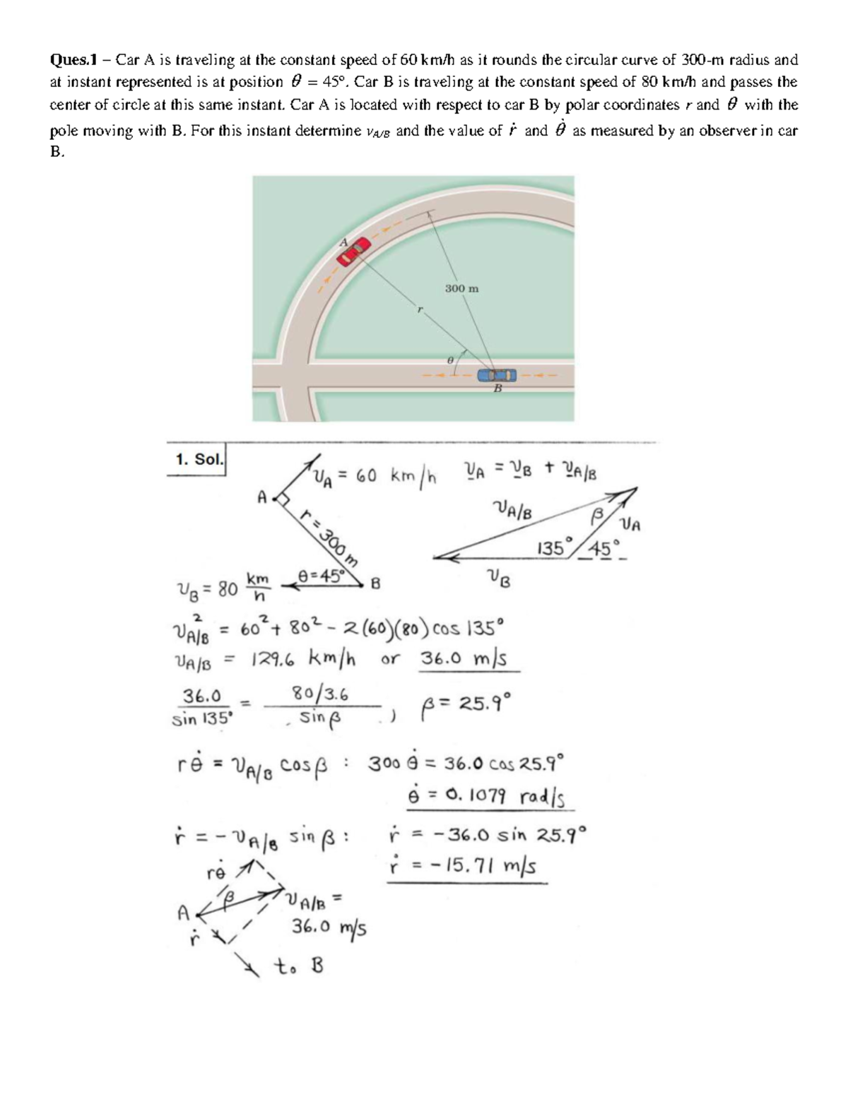 Dynamics Tutorial: Problem Set on Motion and Forces - Studocu