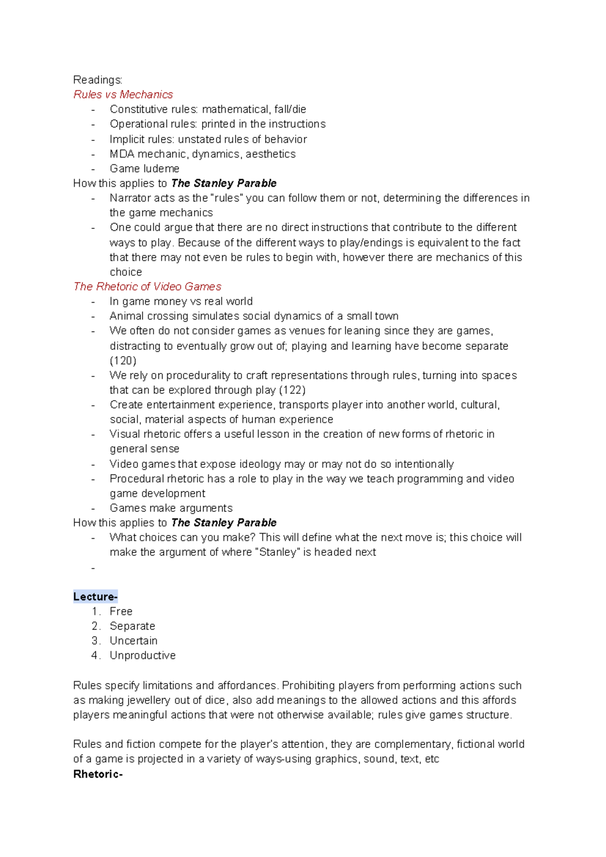 Analyzing Rhetoric & Game Mechanics in The Stanley Parable (ENG 101 ...