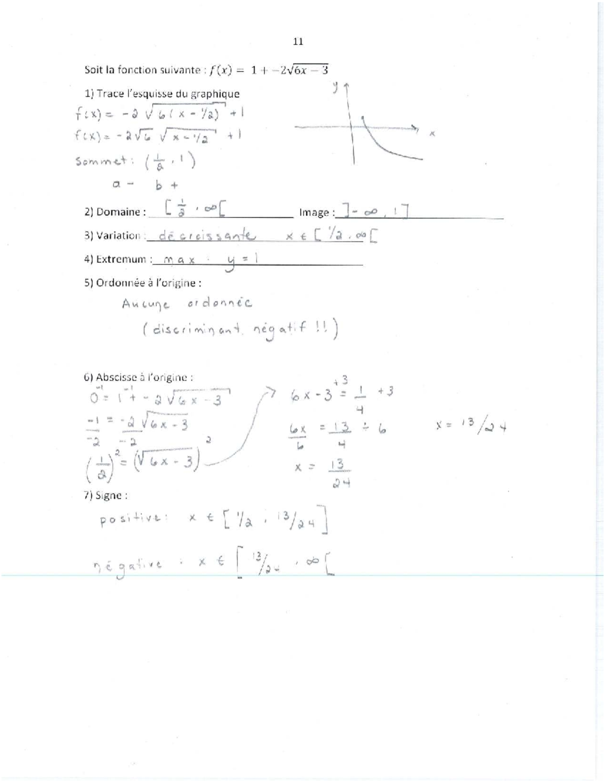 Fonctions Réelles (MATH 101) : Graphiques et Réciprocité (Pages 11-21 ...