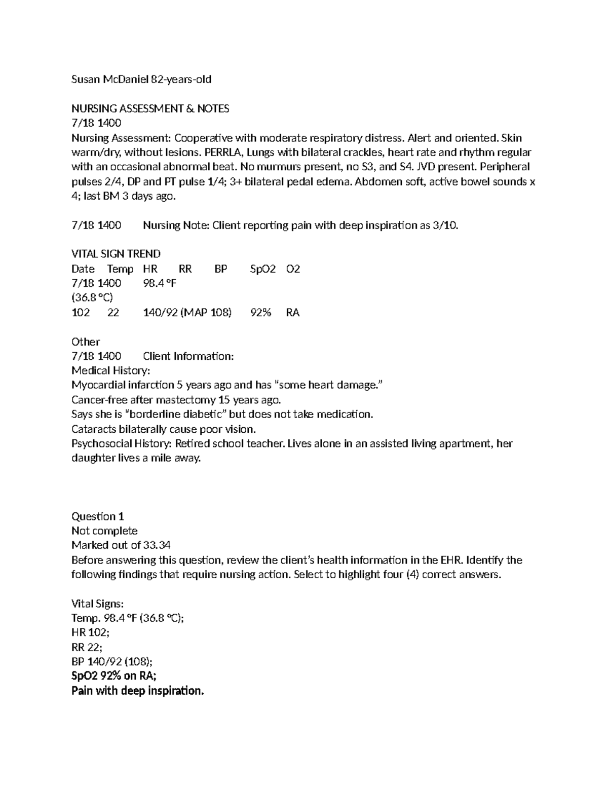 NURSING ASSESSMENT NOTES 1400: Respiratory Distress & Vital Signs ...