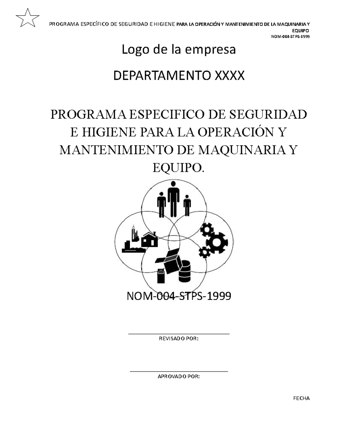 Programa Específico de Seguridad y Mantenimiento de Maquinaria - NOM-004-STPS - Document Preview