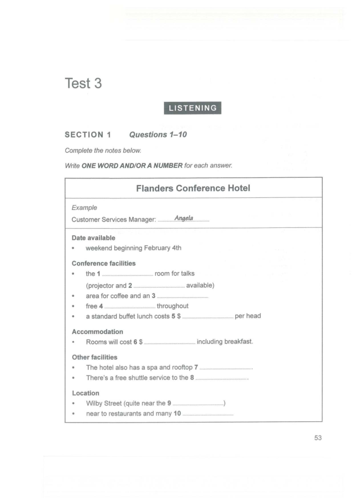 Test 3 Listening Section Notes - Course Code 250509 - Studocu