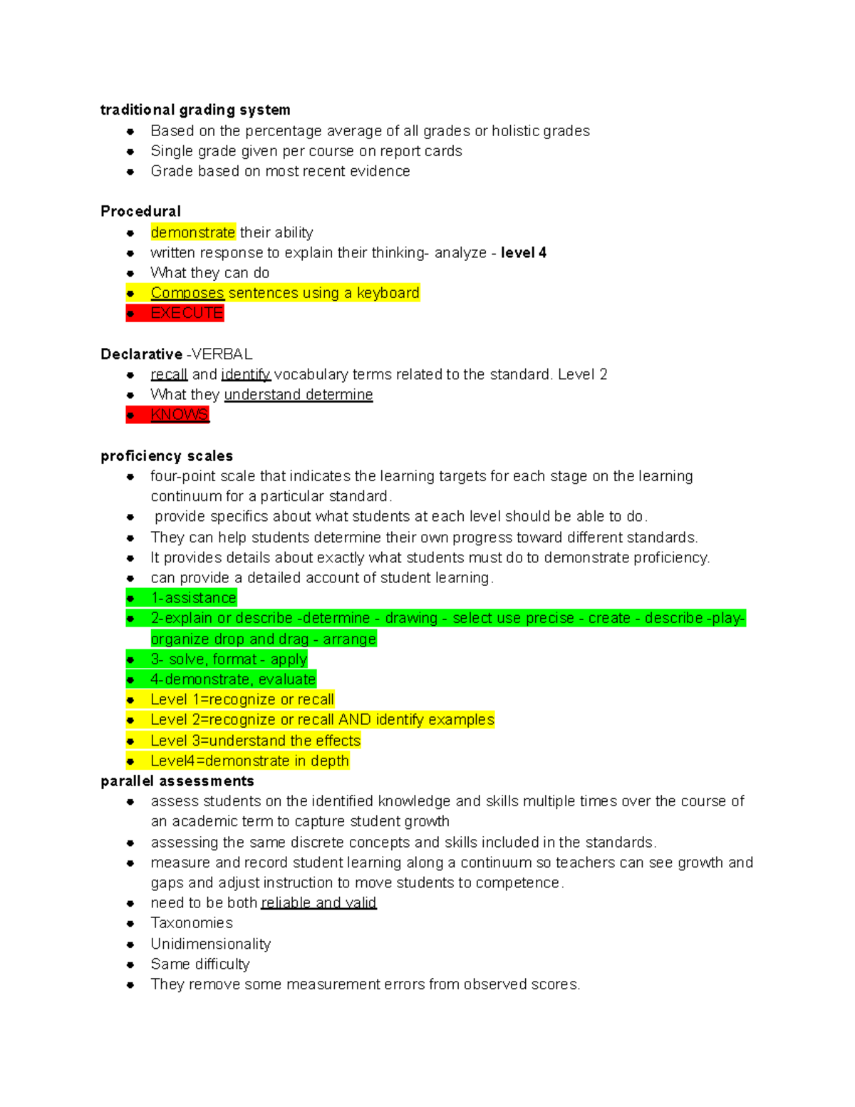 Grading Methods & Proficiency Scales in Education (Study d184) - Studocu