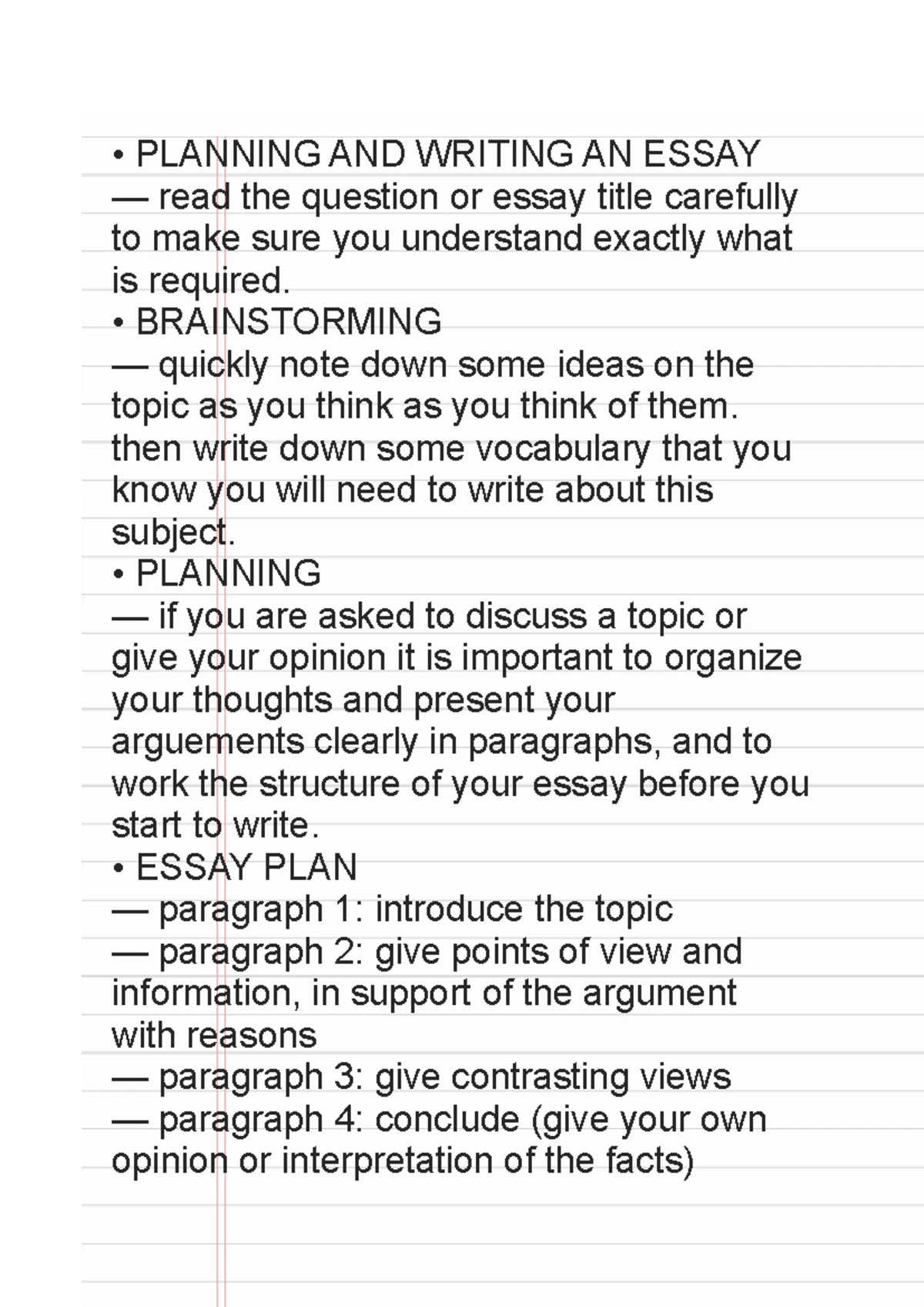 Essay Writing Structure Guide 250331 214356 - Studocu