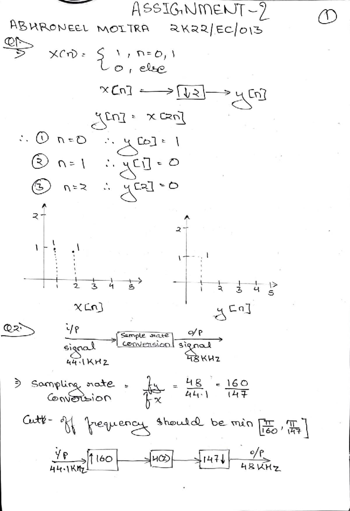 DSP Assignment 2 - Signal Conversion and Filter Analysis - Studocu
