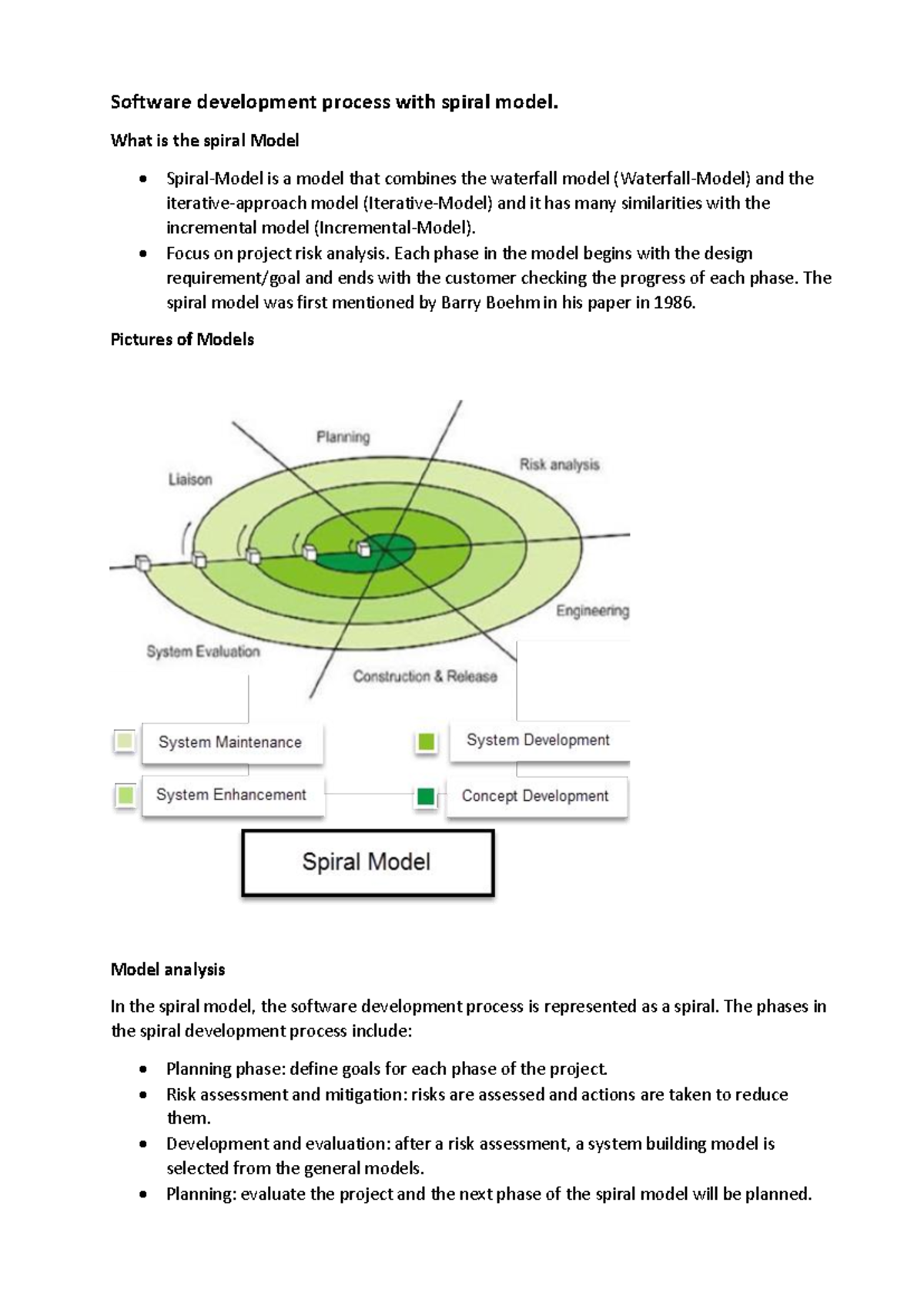 Lad4 - ghi chú - Software development process with spiral model. What ...