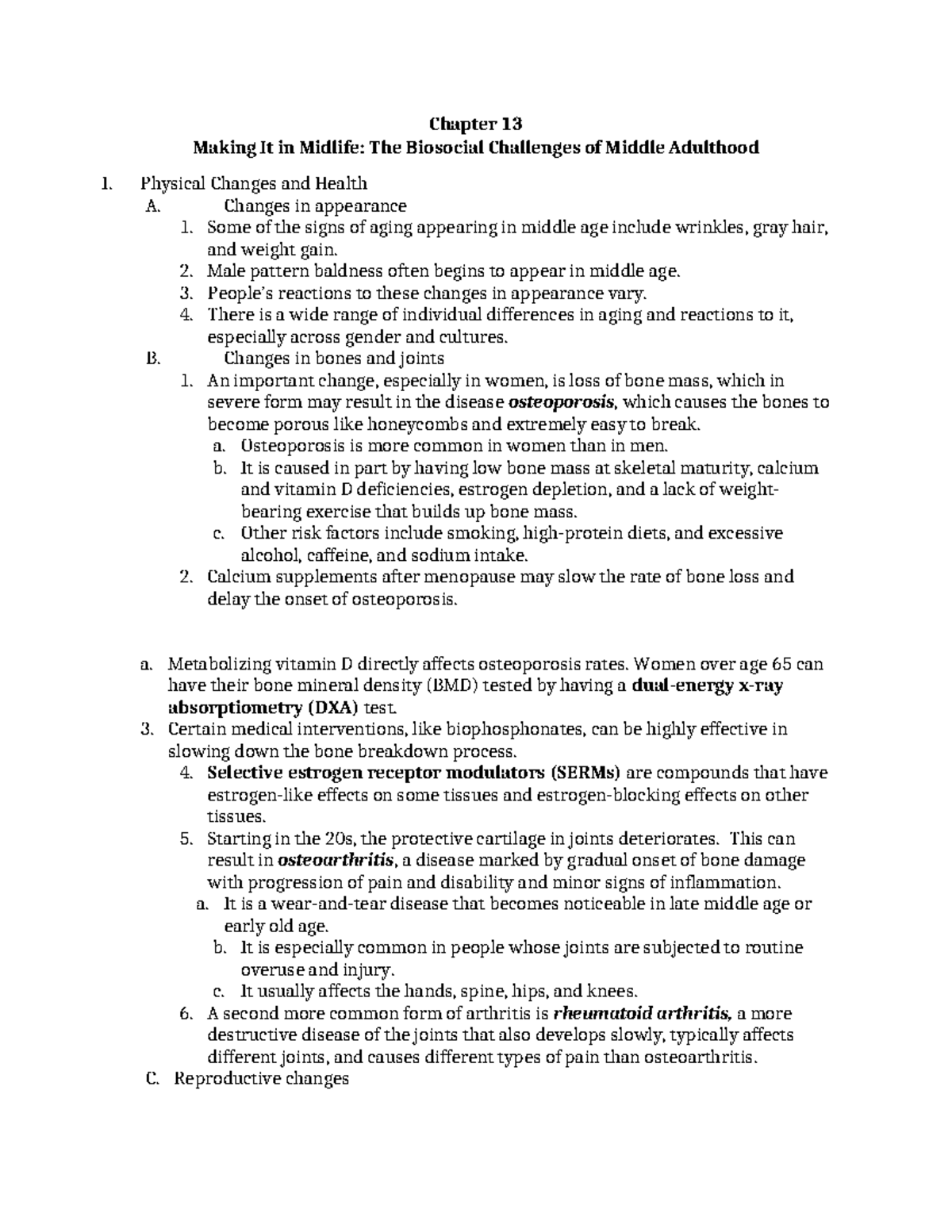 Chapter 13: Midlife Challenges - Physical, Reproductive, and Health ...