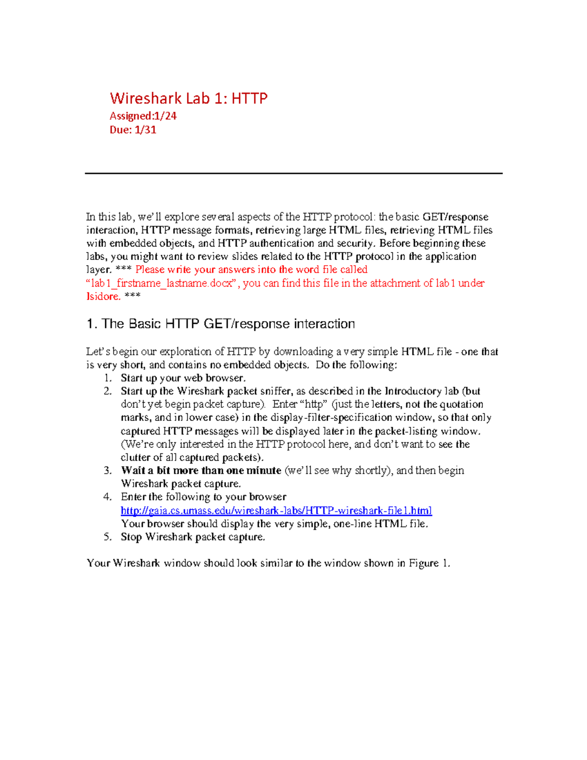 Wireshark Lab 1: Exploring HTTP Protocol Mechanics - Studocu