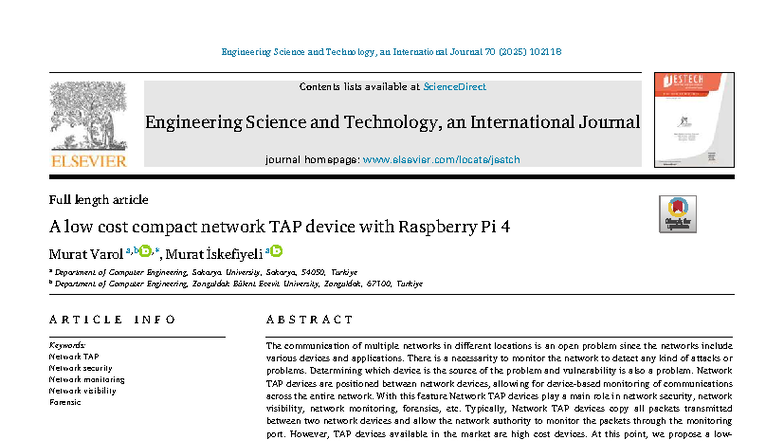 Low-Cost Network TAP Device Using Raspberry Pi 4 for Monitoring - Studocu