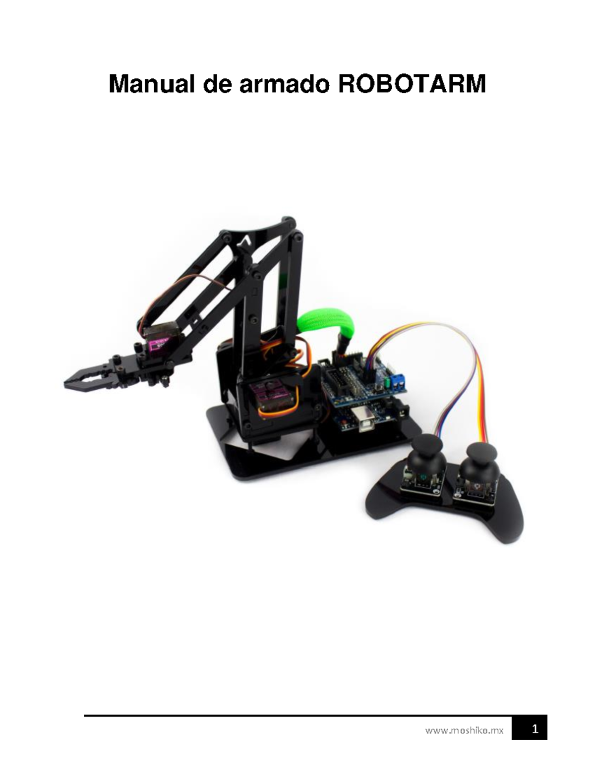 Manual de Armado del Brazo Robótico CON Joystick - Studocu