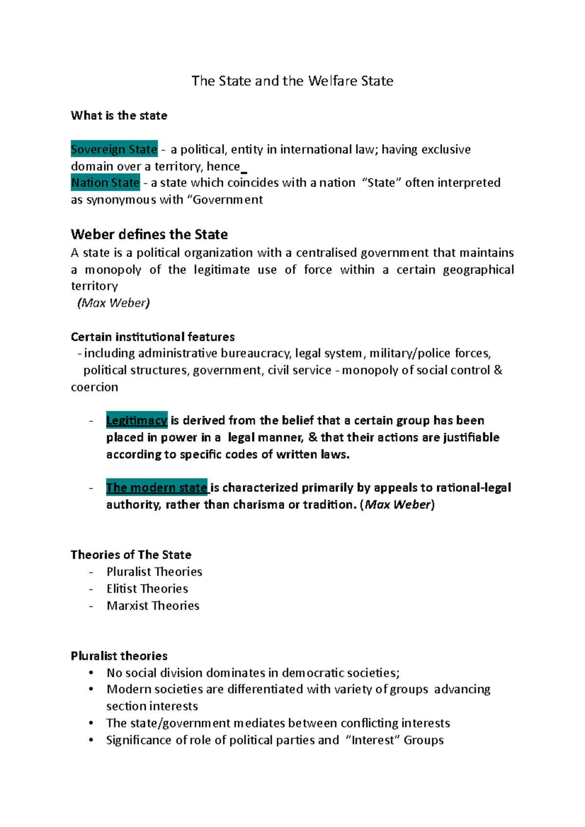 Understanding the Welfare State: Insights and Theoretical Frameworks ...
