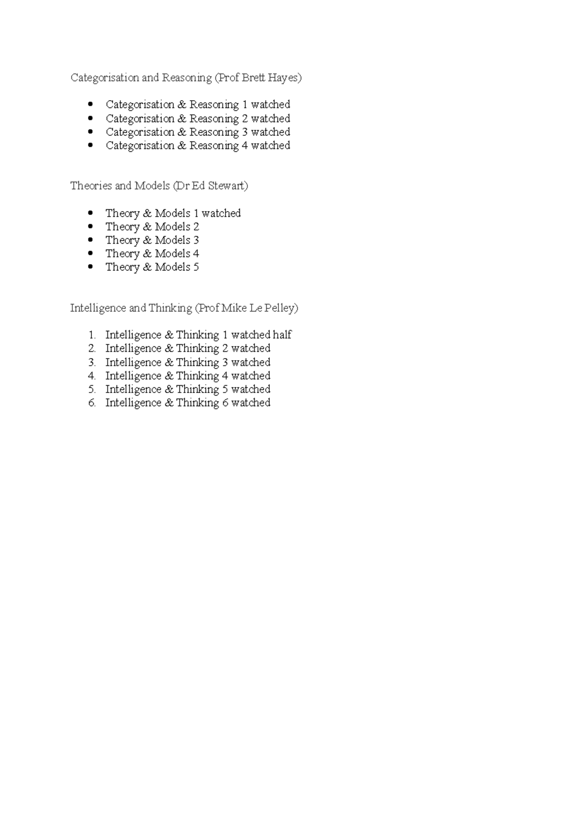 Exam Summary for Course 3211: Analysis of Key Concepts in Intelligence ...