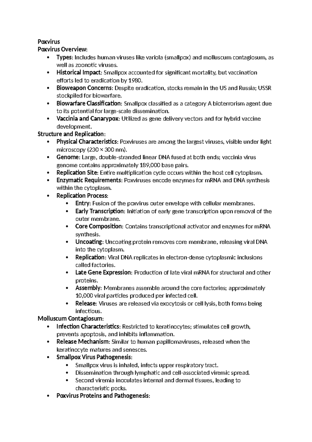 Poxvirus - Poxvirus Poxvirus Overview: Types: Includes human viruses ...