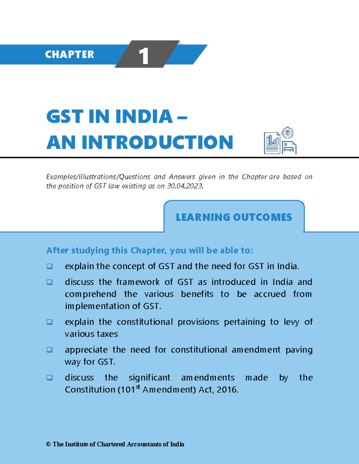 CHAPTER 1: GST IN INDIA - AN INTRODUCTION (BOS60500) - Studocu