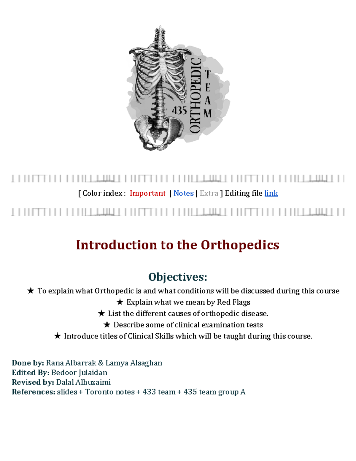 Intro to ortho - [ Color index : Important | Notes | Extra ] Editing ...
