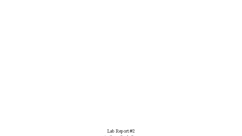 Lab Report #2: Oscillations of a Spring in PHYS 130 - Studocu