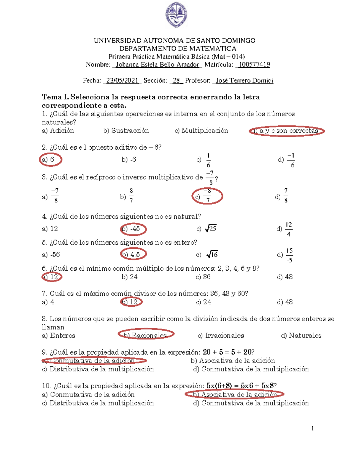 Prácticas #1 y #2 de Matemáticas Básicas - Mat 014 - Studocu