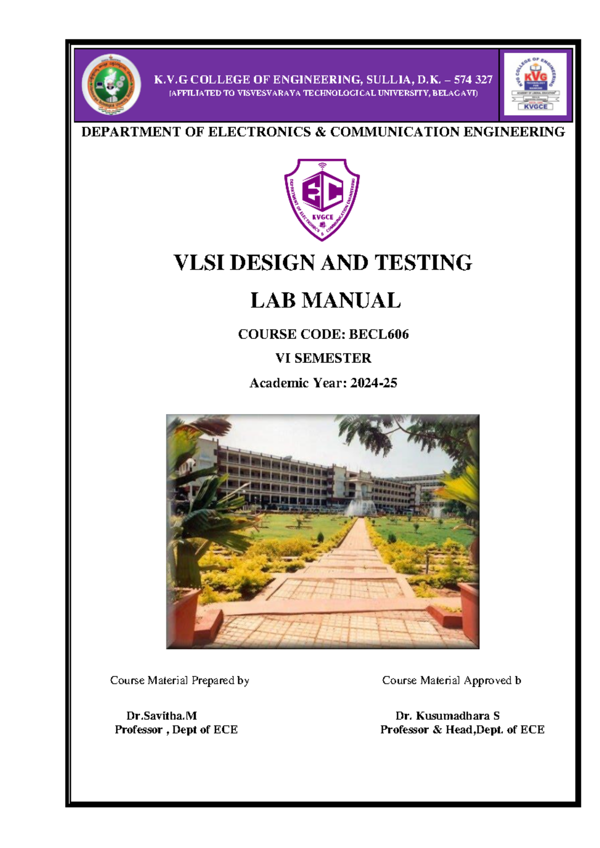 VLSI Design & Testing Lab Manual - BECL606 - 6th Sem 2024-25 - Studocu