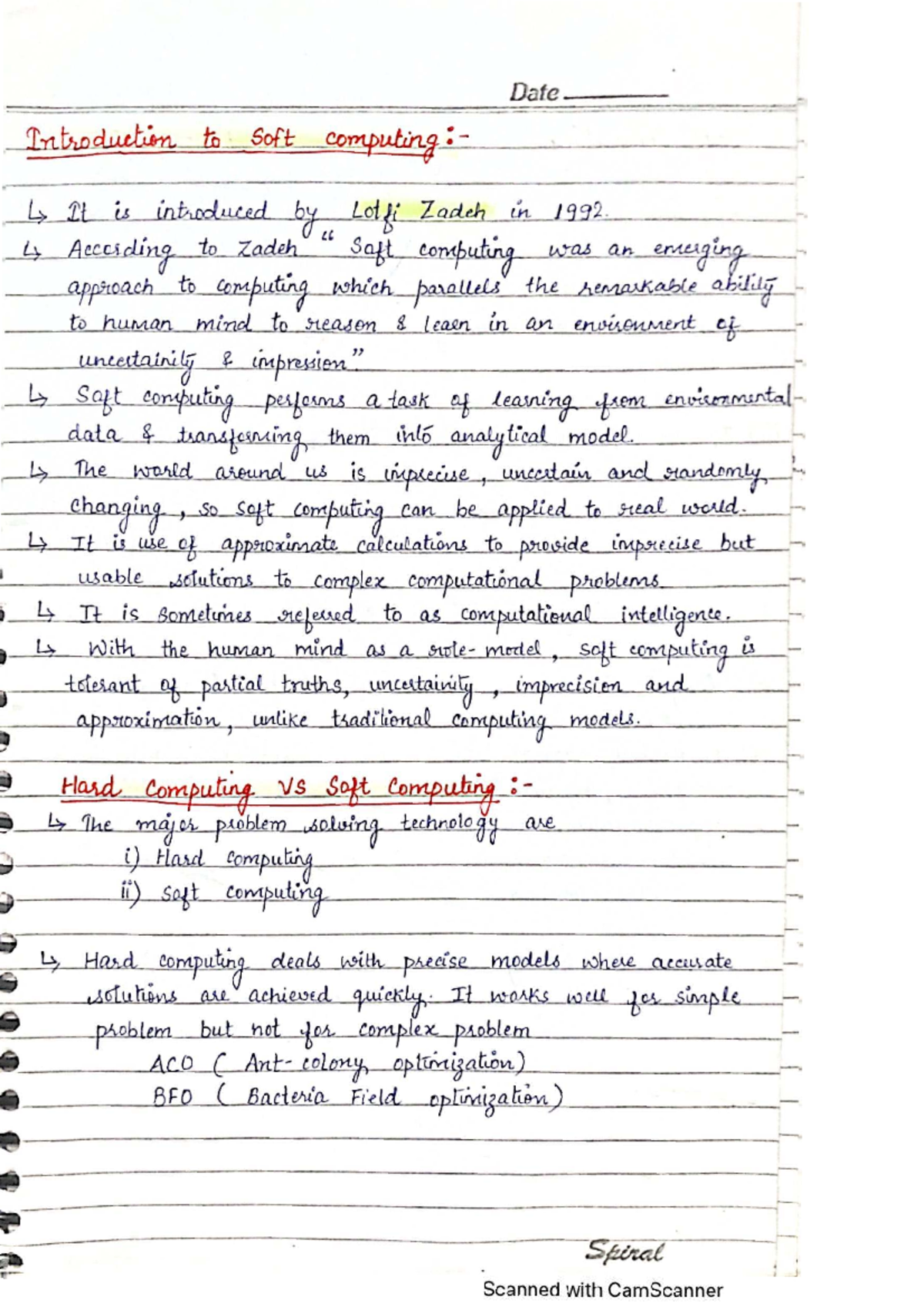 Unit 1: Application of Soft Computing Notes (Course Code: P210) - Studocu