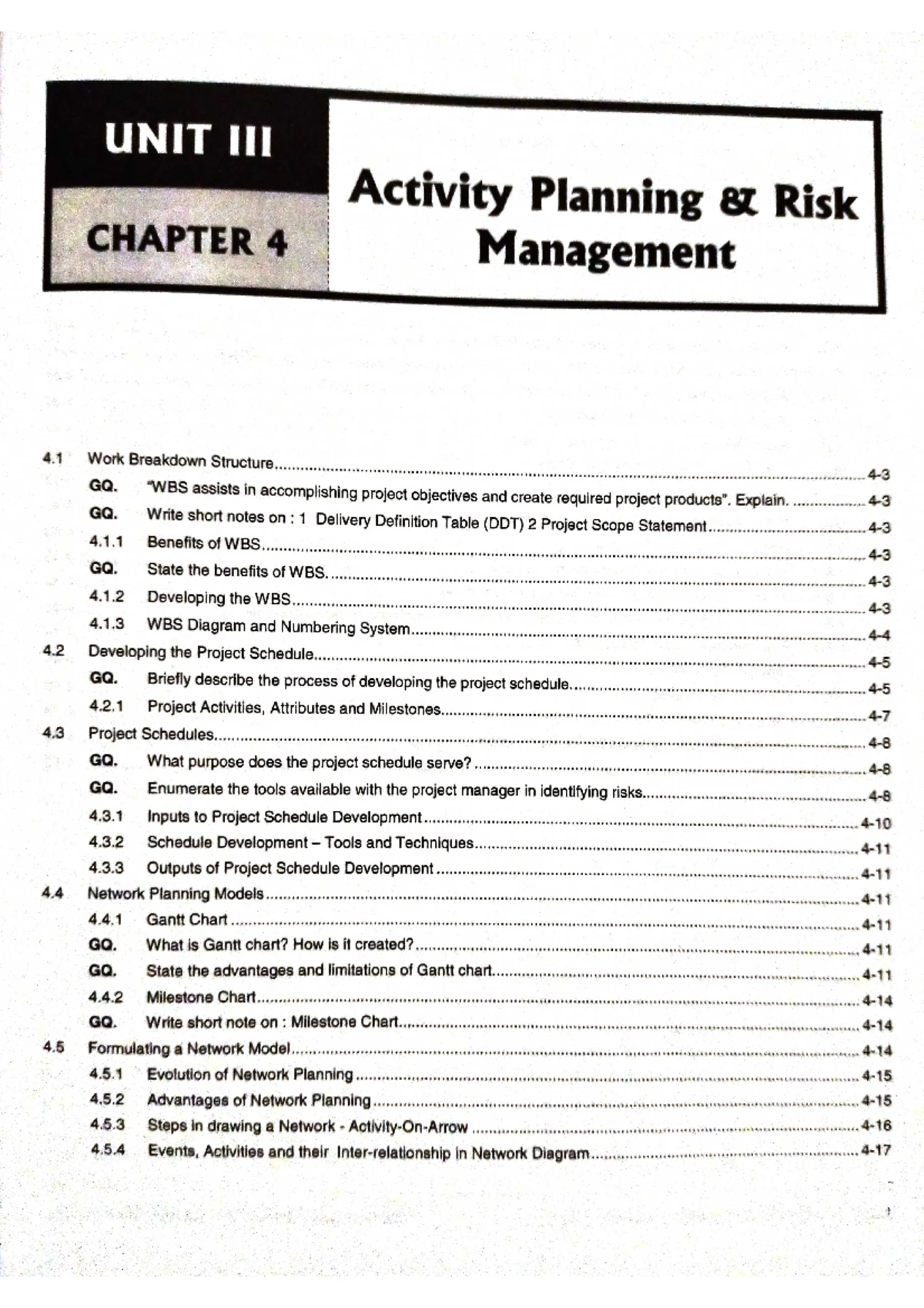 CPM PERT - Class Notes & Network Analysis Techniques - Studocu