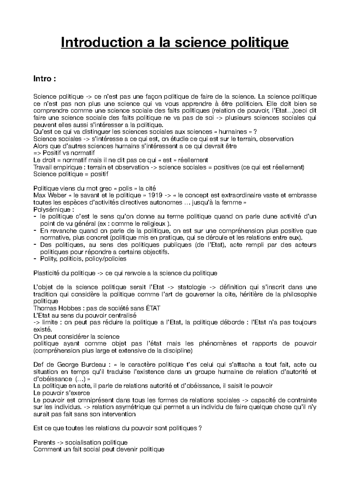 Introduction à la Science Politique - Cours et Concepts Essentiels ...