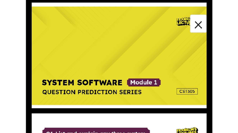 CST305 SYSTEM SOFTWARE Module 1 Lecture Notes on Assembler & OS - Studocu