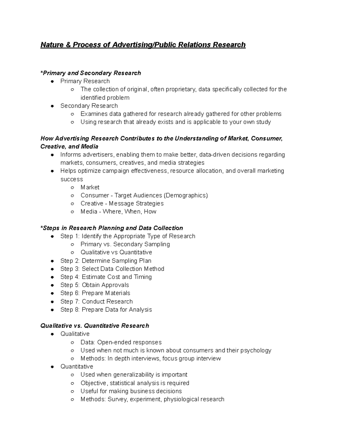 ADV309 Research Ethics & Sampling Techniques Study Guide - Studocu