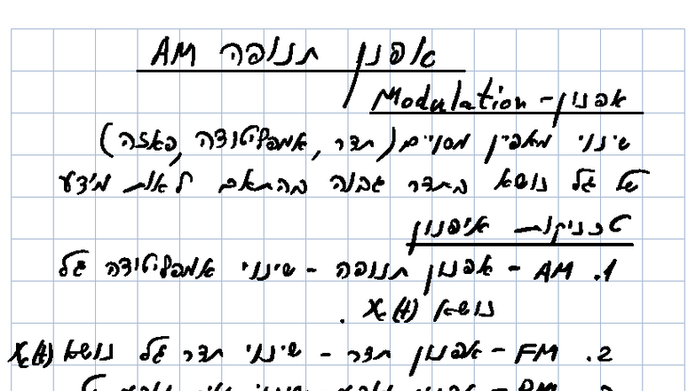 AM 537 Final Exam Notes: Analog Modulation Concepts - Studocu