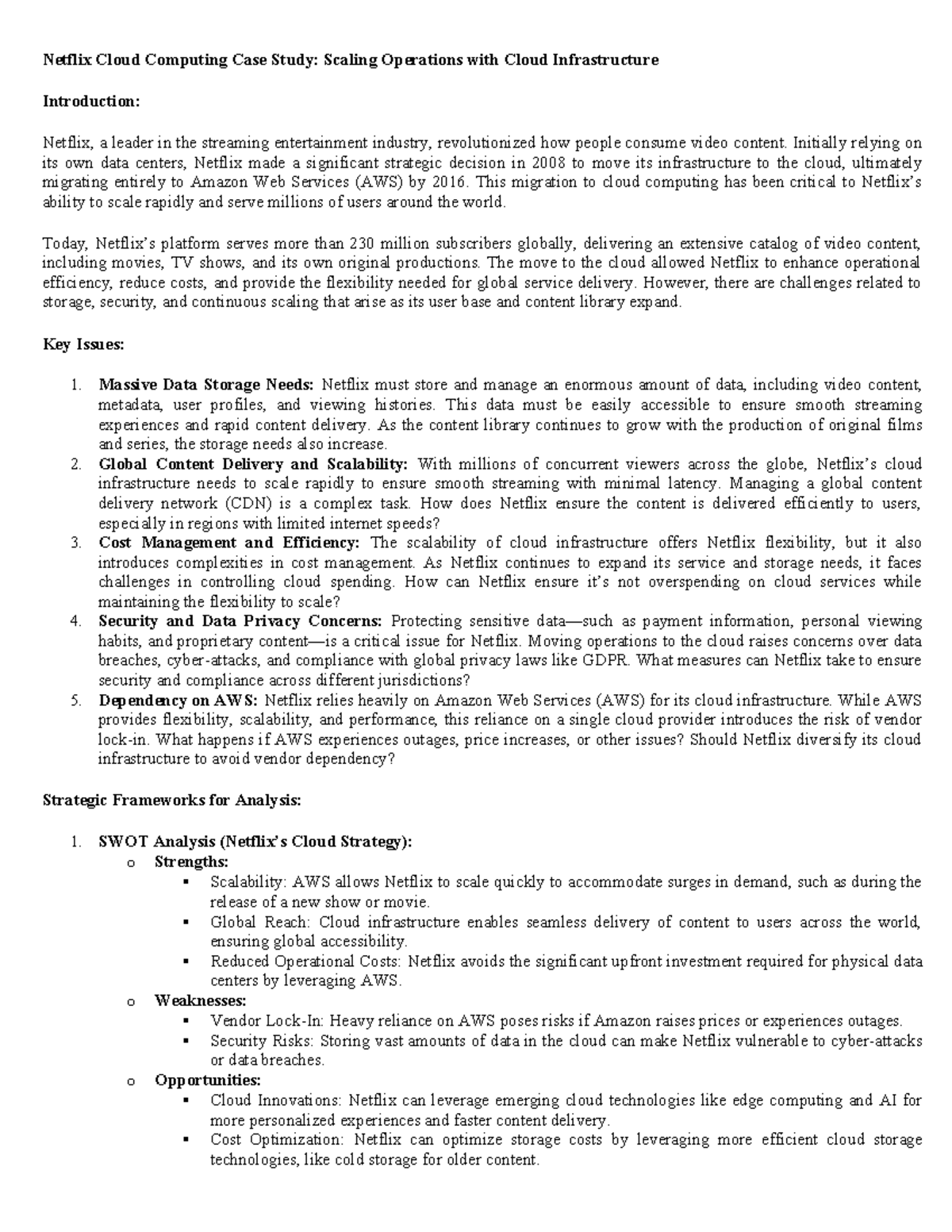 Netflix Cloud Computing Case Study: Strategies for Scalability ...